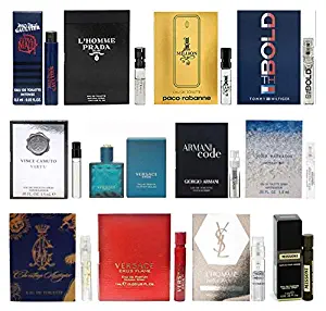 12 Men's Cologne Samples Vials & Miniature Set Tom Ford, Yves Saint Laurent