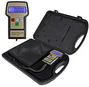 Aain LX36575 Portable High Accuracy Electronic Digital Refrigerant Charging Weight Scale with Case for HVAC 220LB