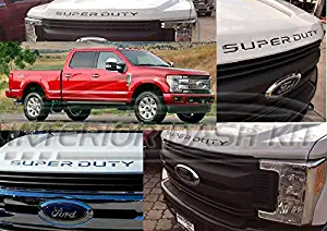 2020 2021 2022 Exterior Hood Inserts Letters Emblem Trim Set Logo Indentation for Super Duty Ford F-250 F250 F-350 F350 F-450 F450