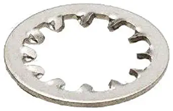 Internal Tooth Lock Washer, Steel, Zinc Finish, 3/8" Bolt Size, 0.3910" ID, 0.6810" OD, 0.0360" Thick, Pack Of 100