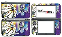Lunala Solgaleo Sun Moon Omega Ruby Video Game Vinyl Decal Skin Sticker Cover for the New Nintendo 3DS XL LL 2015 System Console
