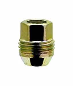 White Knight 2007S-4 Zinc Gold (3/4" Hex Size) Open End Dual Thread Lug Nut - 4 Piece