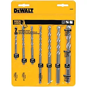 DEWALT DW5207 7-Piece Premium Percussion Masonry Drill Bit Set