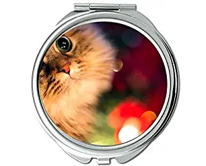 Mirror,makeup mirror,Cat mirror for Men/Women,1 X 2X Magnifying