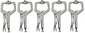 5 Pack Irwin 18 Vise-Grip 6SP 6 Locking C Clamps with Swivel Pads by Irwin Tools