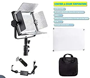 MEELMAXX Dimmable Bi-Color LED with U Bracket Professional Video Light for Studio, YouTube Outdoor Video Photography Lighting Kit, Durable Metal Frame, 340 LED Beads, 3200-5600K, CRI 97+