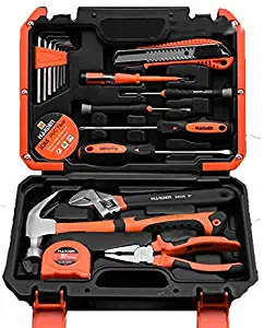 Edward Tools Harden 18 Piece Heavy Duty Tool Set - General Household Tool Kit with Hammer, Pliers, Screwdrivers, Wrench, Knife, Measuring Tape - Heavy Duty Storage Box - For Home, Auto or Electrical R