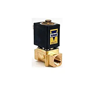 Sirai L171BB222610AH4 Brass Body Direct Acting General Service Solenoid Valve, 1/4" Pipe Size, 2-Way Normally Closed, Nitrile Butylene Sealing, 1/8" Orifice, 610A DIN Coil, 0.29 Kv Flow, 24V/60 Hz
