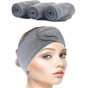 Sinland Facial Spa Headband For Washing Makeup Cosmetic Shower Soft Women Hair Band 3 Pack