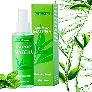Green Tea Matcha Balancing Toner, Alcohol-Free Facial Mist, 90% Organic Face Spray, Best Pore Minimizer & Calming Skin Treatment For Sensitive, Dry & Combination Types, Prep for Serum & Moisturizer