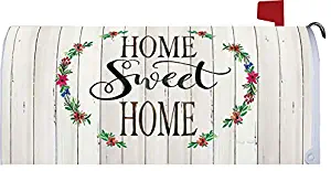 Custom Decor Shiplap Home Sweet Home - Mailbox Makeover - Vinyl with Magnetic Strips for Steel Standard Rural Mailbox - Made in The USA - Copyright, Licensed and Trademarked Inc.