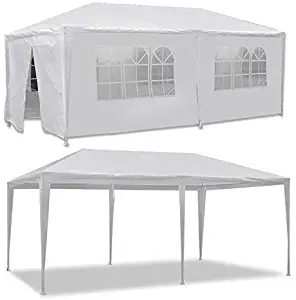 LEMY 10 X 20 Outdoor Wedding Party Tent Camping Shelter Gazebo Canopy with Removable Sidewalls Easy Set Gazebo BBQ Pavilion Canopy Cater Events