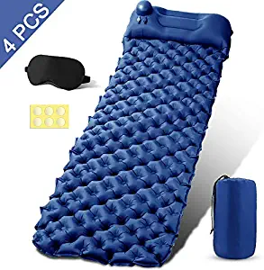 EMDMAK Camping Pad, Self Inflating Sleeping Pad with Pillow Lightweight Sleeping Mat for Backpacking, Hiking, Camping & Outdoor Activities