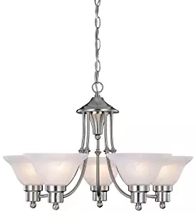 Hardware House 544452 Bristol 5-Light Chandelier, Brushed Nickel