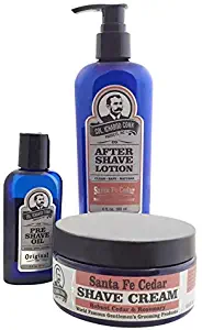 Colonel Conk Model 4031 Santa Fe Cedar 3pc Shave Kit