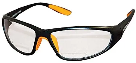 Ironwear Bradford 3030 Series Nylon Protective Safety Glasses with 2.0 Bifocal Lens, Clear Lens, Black Frame (3030-C-2.0)