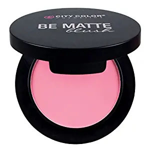 CITY COLOR COSMETICS Be Matte Blush | Blendable Mineral Makeup Powder (Pink Grapefruit)