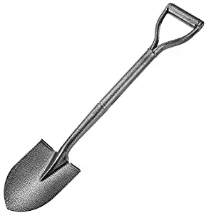 Z & G D Handle Shovels for Digging Spade Shovel - Mini Garden Spade Shovel with Short Handle - Round Point Spade Shovel All Metal Straight Spade Shovels 29.6inch Steel Spade Shovel