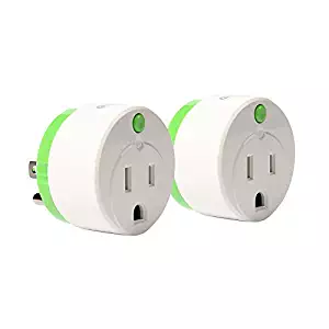 NEO Z-Wave Plus Smart Mini Power Plug Z Wave Outlet with Smart Energy Monitor Home Automation, Work with Wink, SmartThings, Vera & more, Green 2 PK