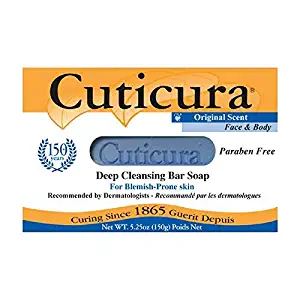 Cuticura Deep Cleansing Face and Body Soap, Original Scent 5.25 oz (Pack of 3)