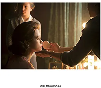 The Crown Claire Foy as Queen Elizabeth II getting makeup done 8 x 10 inch Photo