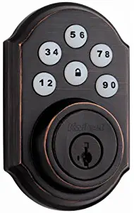 Kwikset 909 SmartCode Electronic Deadbolt featuring SmartKey in Venetian Bronze