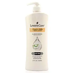 Lover's Care Goat's Milk Body Lotion 3X Moisturising Deep Absorption Aloe Vera 27 fl oz 800 mL