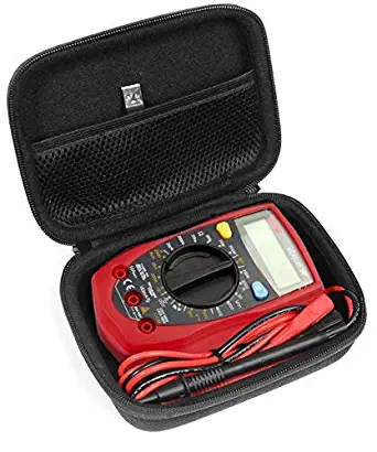 CaseSack Multimeter Case for Etekcity MSR-R500, AstrolAI, Craftsman Multimeter, 34-82141, Crenova MS8233D, Cell Sensor EMF Detection Meter, The Ghost Meter EMF Sensor, WeePro Vpro850L, Mesh Pocket