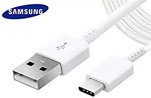 Two (2) OEM Samsung USB-C Data Charging Cables for Galaxy S9/S9 Plus/S8/S8+/Note8 -White EP-DN930CWE- Bulk Packaging