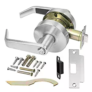 Commercial Cylindrical Lever Heavy Duty Non-Handed Grade 2 Door Handle (Privacy, Satin Chrome) by Lawrence Hardware LH5322L