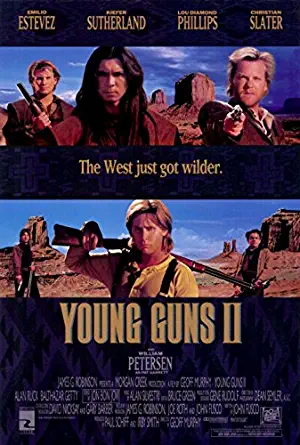 Young Guns II Emilio Estevez Kiefer Sutherland Lou Diamond Phillips Rolled Original Single Sided 27x40 Movie Poster 1990