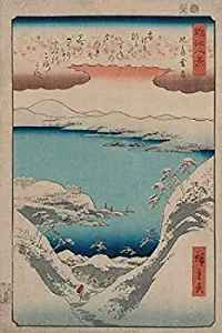 Evening Snow at Hira Poster Print by Ando Hiroshige (12 x 18)