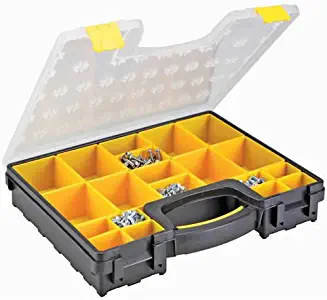 Heavy Duty 20 Bin Portable Parts (Nuts, Bolts, etc.) Storage Organizer Case with Built-in Carrying Handle