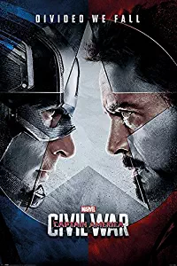 Captain America 3: Civil War - Marvel Movie Poster / Print (Regular Style - Divided We Fall) (Size: 24" x 36") (By POSTER STOP ONLINE)