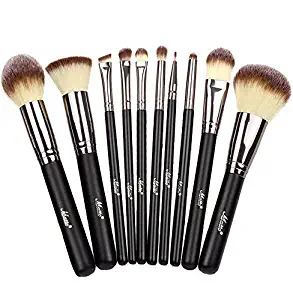 Matto Makeup Brushes 10-Pieces Makeup Brush Set, Premium Cruelty-Free Synthetic Cosmetic Brushes for Foundation Blending Blush Concealer Eye Shadow