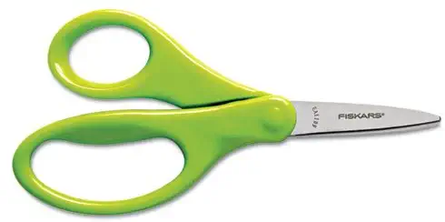 Fiskars Children's Safety Scissors, Pointed, 5in, 1-3/4in Cut, L/R Hand