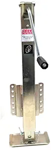 2,500 lbs. capacity RAM fixed mount bolt-on zinc heavy duty drop leg trailer jack with foot.