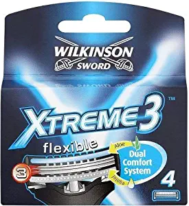 Wilkinson Sword Xtreme3, 4 Count Refill Blades (Same As Schick Xtreme 3 Catridges) (Pack of 3)