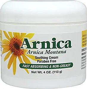 Arnica Soothing Cream 4 oz Paraben Free 2 Pack Not Tested on Animals Made in USA for Puritan's Pride