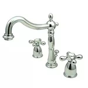 Kingston Brass KB1971AX Heritage Widespread Lavatory Faucet, Polished Chrome