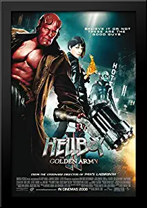 Hellboy 28x40 Large Black Wood Framed Print Movie Poster Art