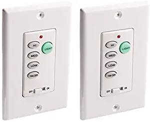 Dysmio Lighting Wireless Ceiling Fan and Light Wall Control - Pack of 2