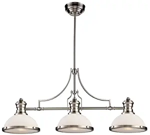 Elk 66225-3 Chadwick 3-Light Billiard Light, 21-Inch, Satin Nickel