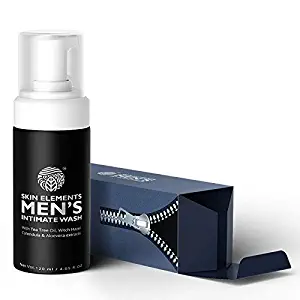 Skin Elements Intimate Wash for Men (4.05 oZ) - With Tea Tree Oil, Calendula, Aloe Vera and Witch Hazel extracts, It is Foaming, Anti Bacterial, Soap Free and pH balanced