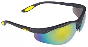 Dewalt DPG58-6C Reinforcer Fire Mirror High Performance Protective Safety Glasses with Rubber Temples