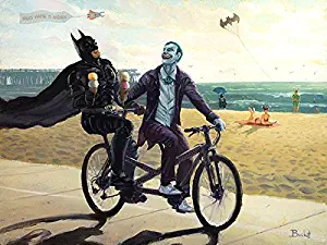 Bucket Summertime in Gotham DC Comics Parody Batman Joker 12 Inches x 16 Inches Reproduction Gallery Wrapped Canvas Wall Art