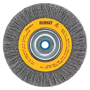 DEWALT DW4906 8-Inch Crimped Bench Wire Wheel, 5/8 Arbor, Medium Face, .014-Inch Wire