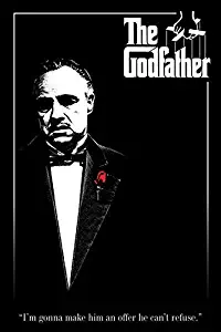 Pyramid America The Godfather-Marlon Brando-Red Rose, Movie Poster Print, 24 by 36-Inch