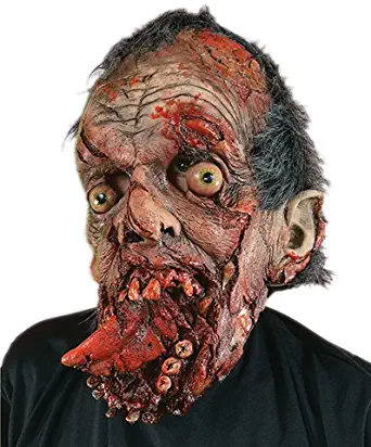 Zagone Bite Your Tongue Mask, Gory Zombie Dead Monster Roadkill