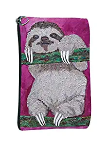 Sloth Cosmetic Bag, Zip-top Closer - Taken From My Original Paintings (Sloth -Leisurely Life)